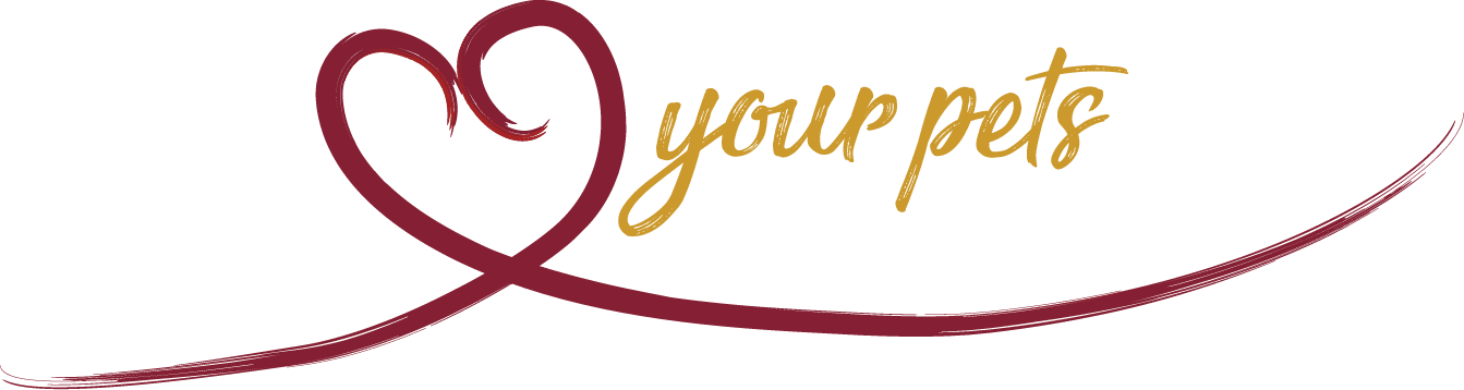 Love Your Pets Maroon Heart – White BG